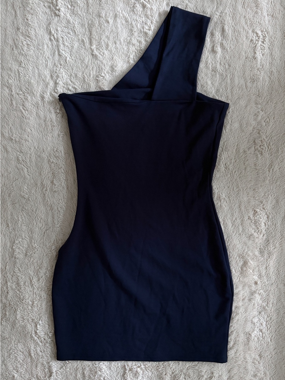 Superdown Rockie One Shoulder Mini Dress Navy Blue Size M Bodycon - Picture 7 of 7
